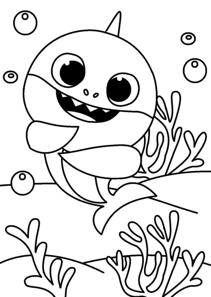 Baby Shark om te Printen