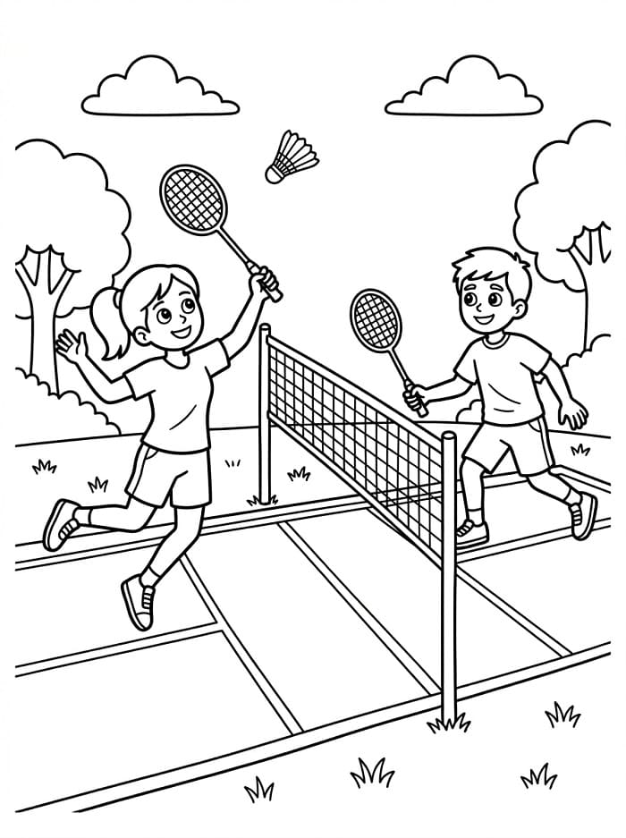 Badmintonspel