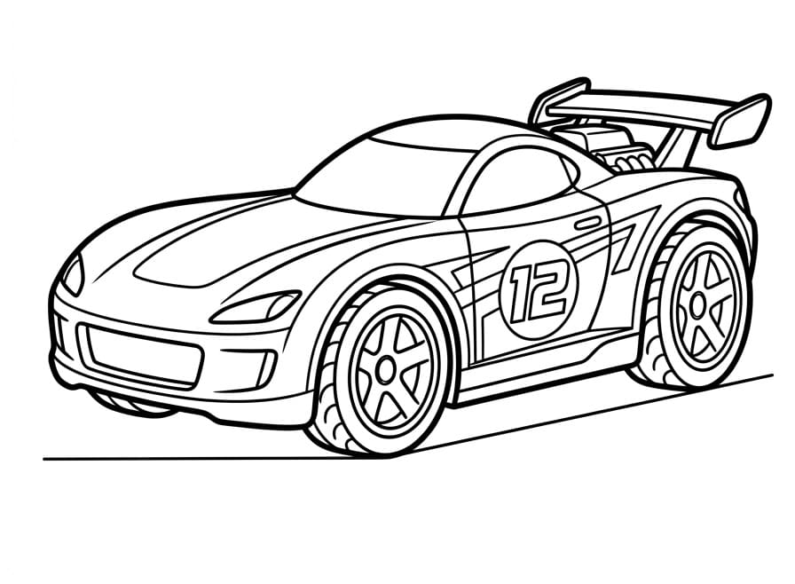 Hot Wheels kleurplaat