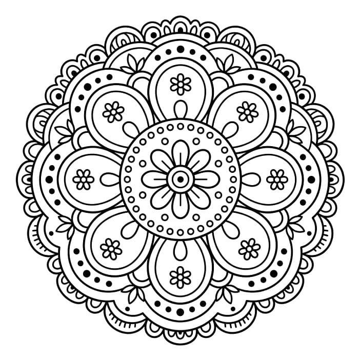 Mandala kleurplaat