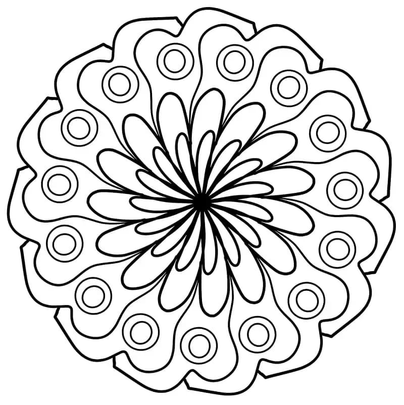 Bloemenmandala Gratis Afdrukbaar