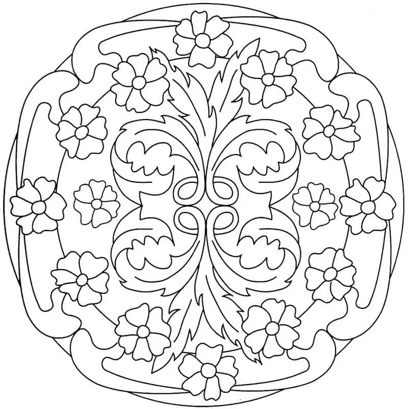 Bloemenmandala Gratis