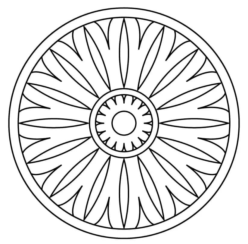 Bloemenmandala om Uit te Printen