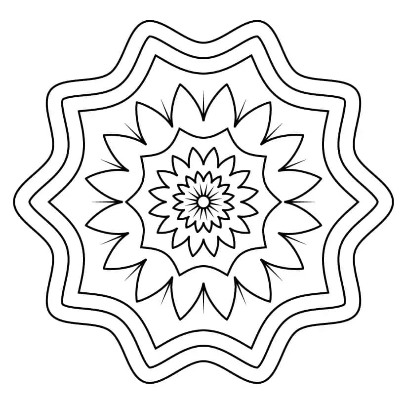 Bloemenmandala om te Printen