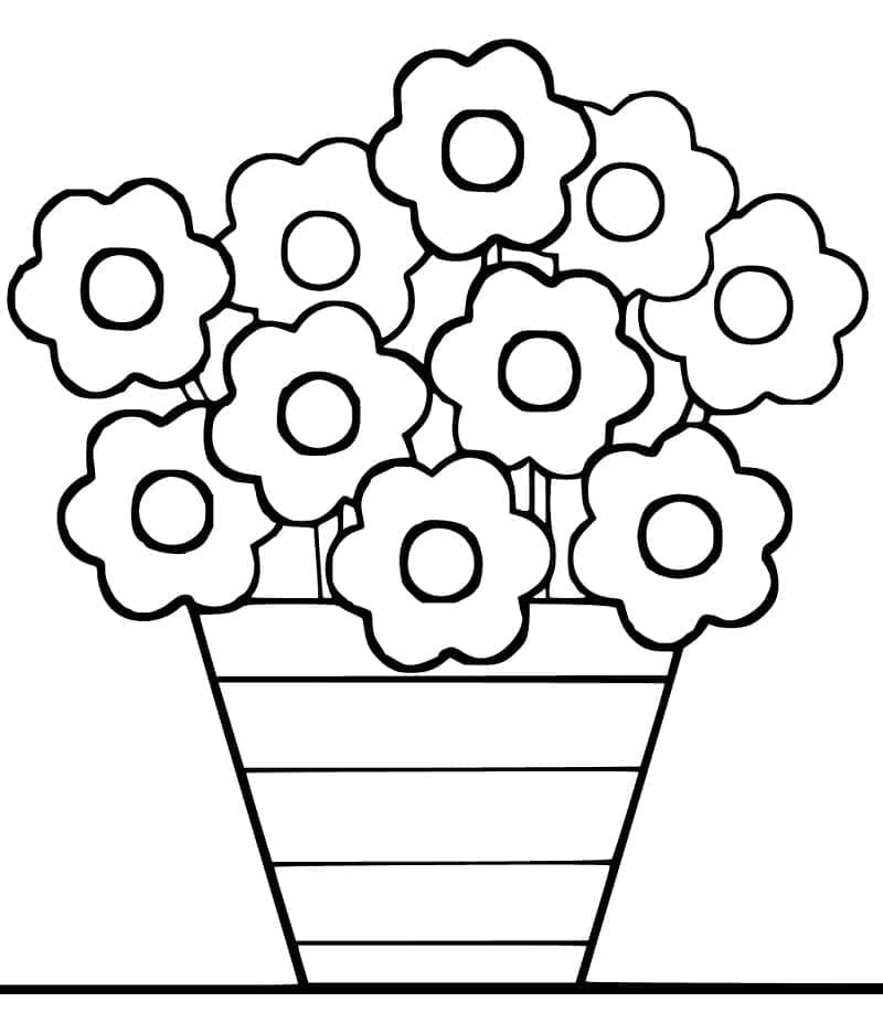 Bloempot afdrukbaar