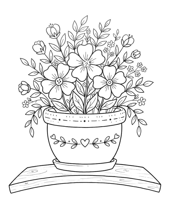 Bloempot gratis printbaar