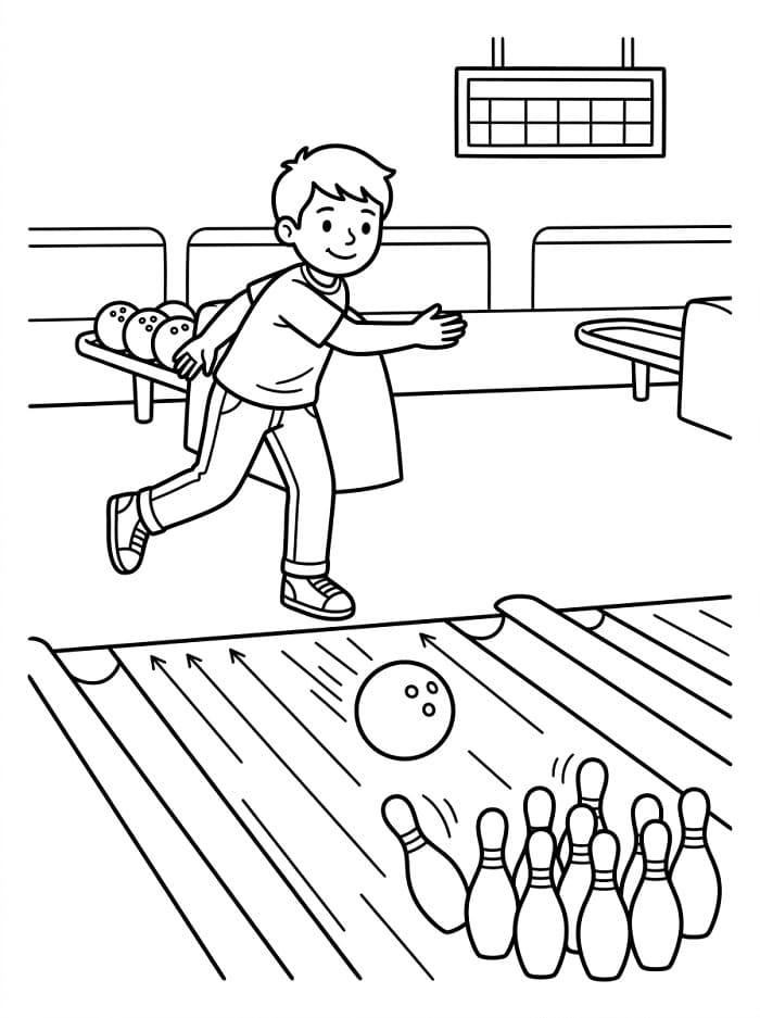 Bowlen kleurplaat