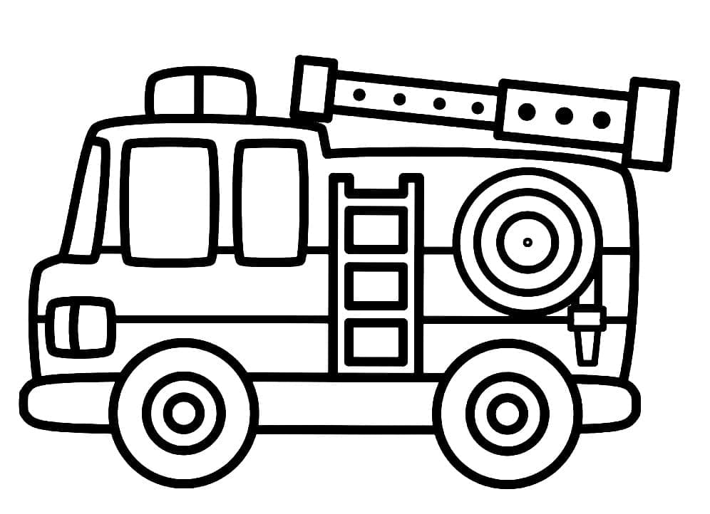 Brandweerwagen gratis printbaar