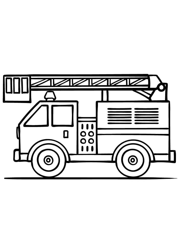Brandweerwagen kleurplaat