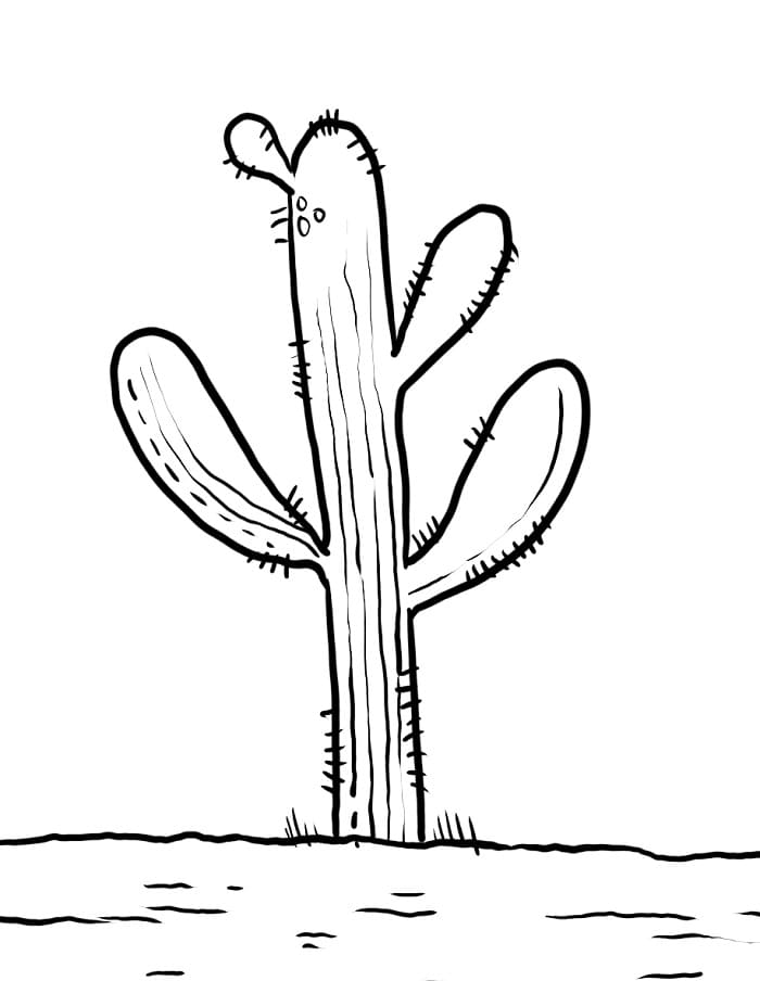 Cactus om te printen
