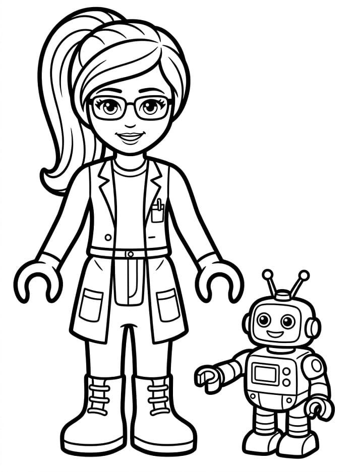 Lego Friends kleurplaat