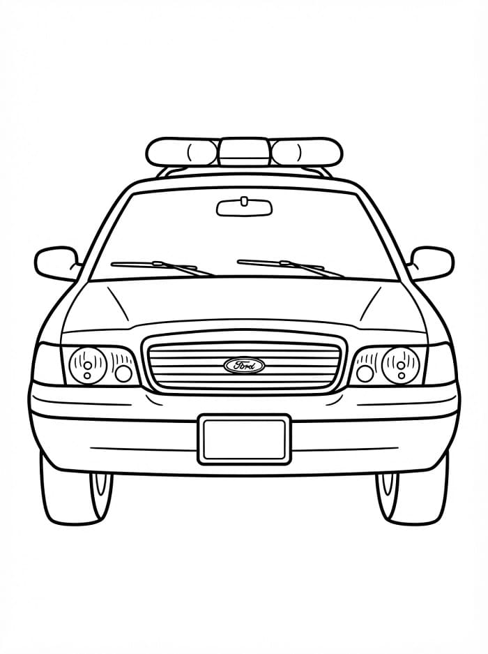 Cartoonpolitieauto