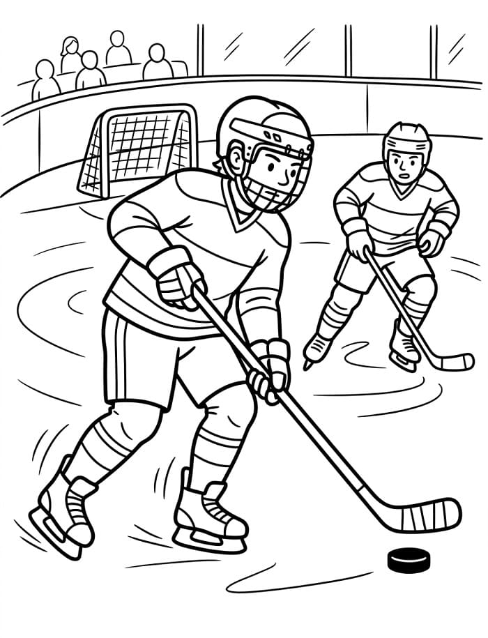 IJshockey kleurplaat