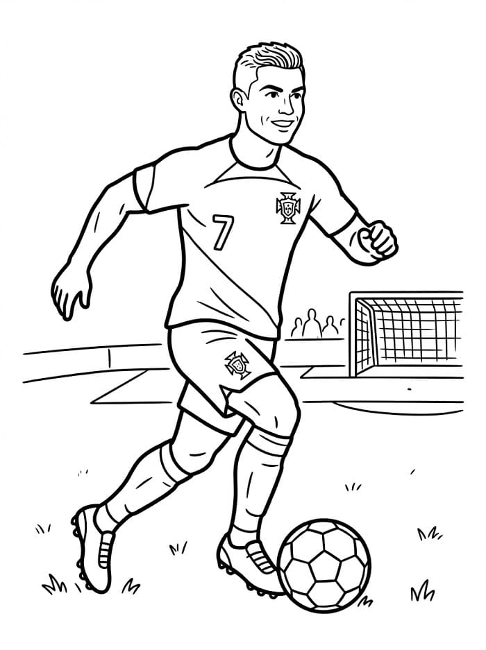 Cristiano Ronaldo kleurplaat