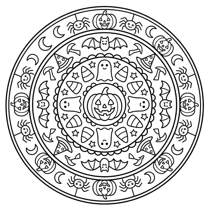 Coole Halloween Mandala