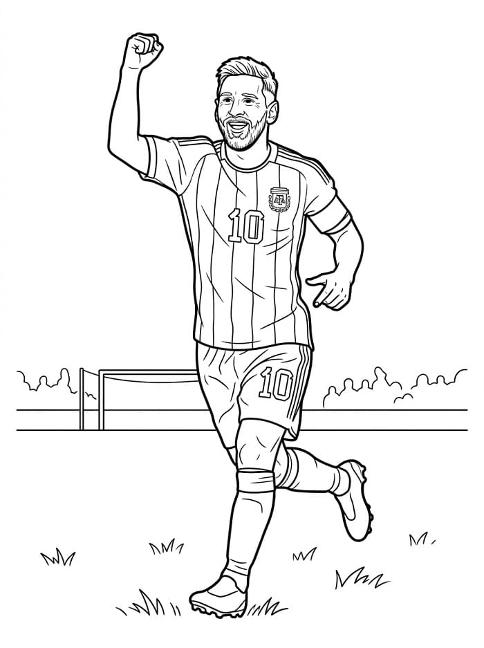 Lionel Messi kleurplaat