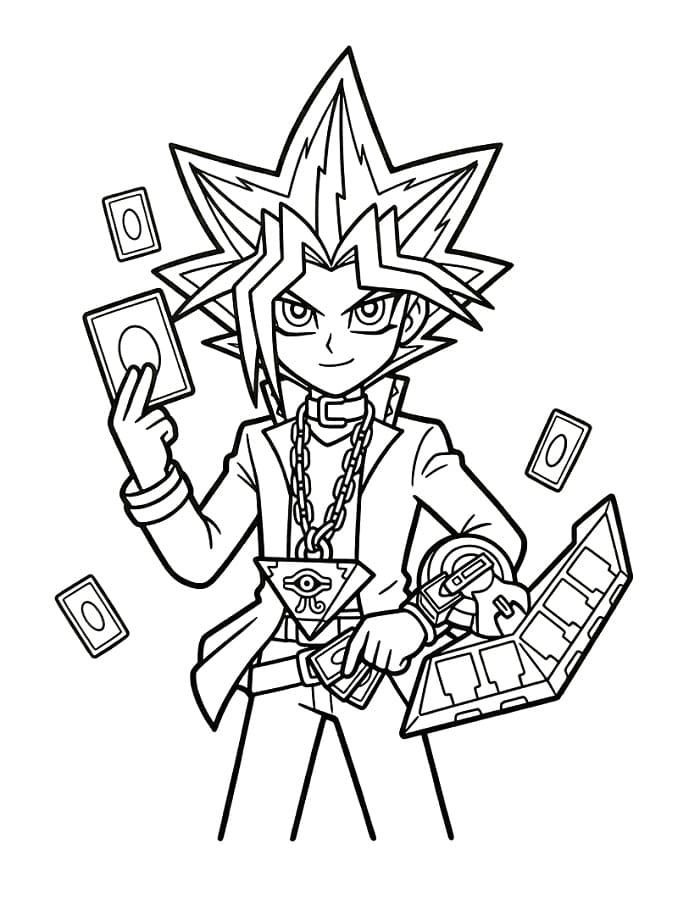 Yu-Gi-Oh kleurplaat