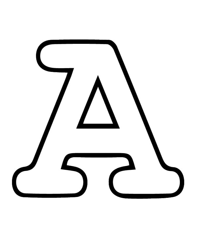 De letter A in het alfabet