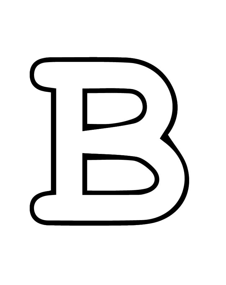 De letter B in het alfabet