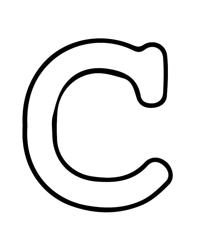 De letter C in het alfabet