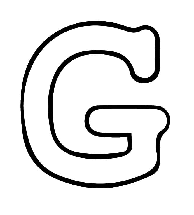De letter G in het alfabet