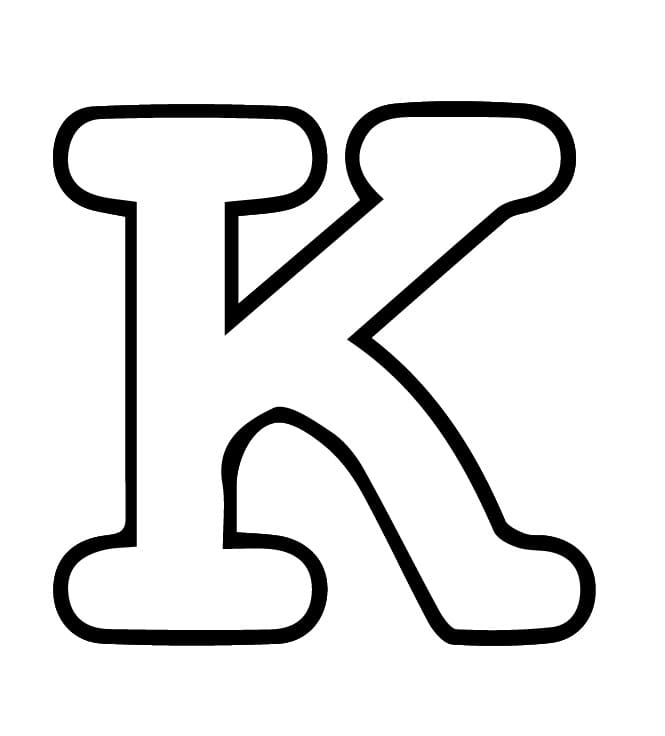 De letter K in het alfabet