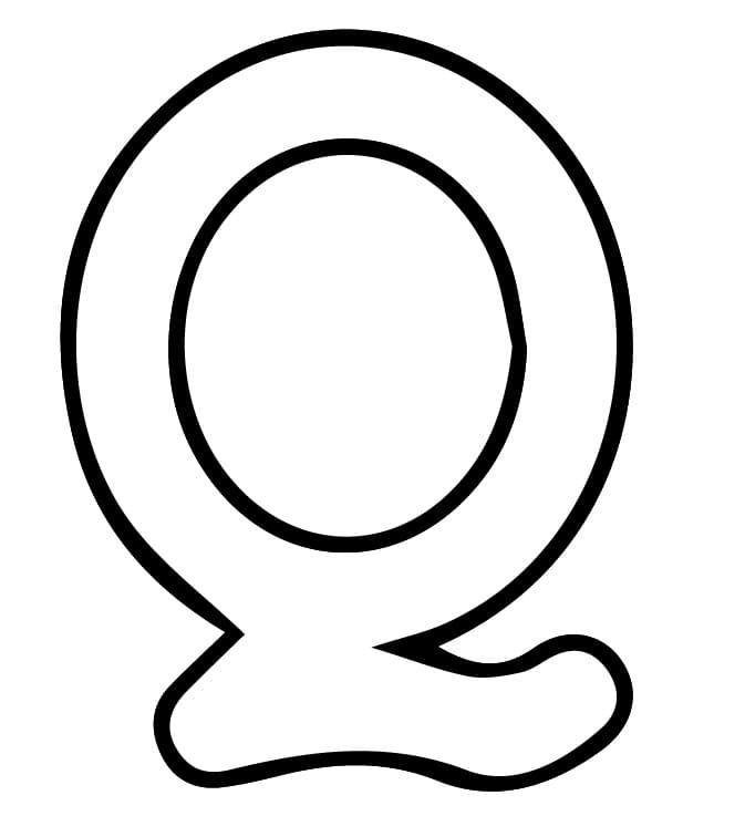 De letter Q in het alfabet