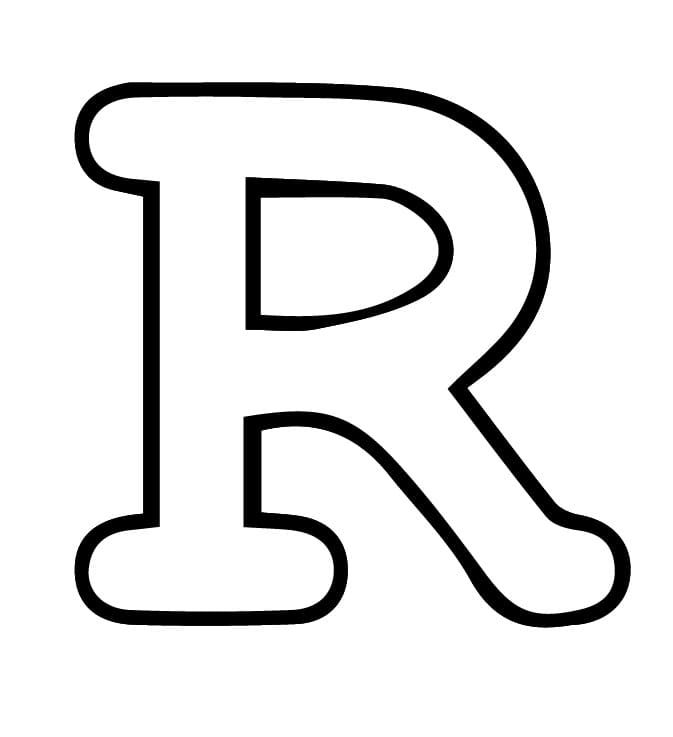 De letter R in het alfabet