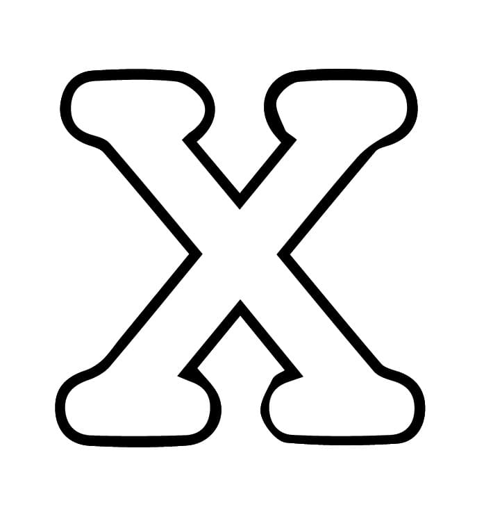 De letter X in het alfabet