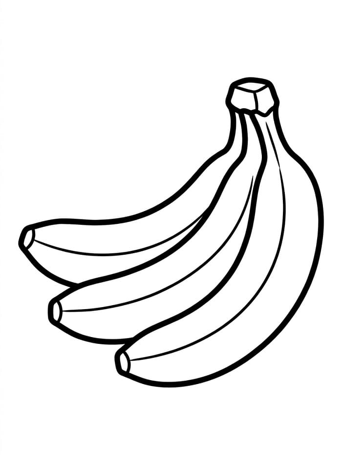 Banaan kleurplaat
