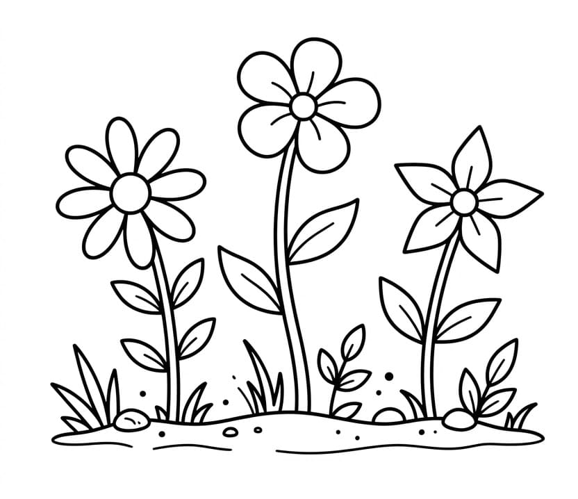 Drie bloemen