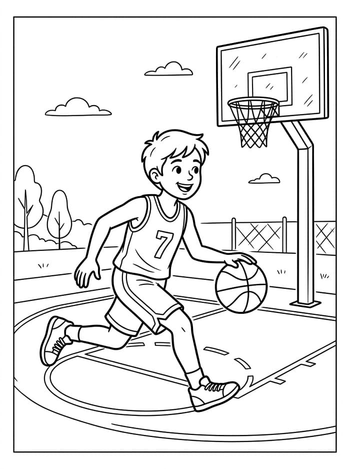 Een Basketbalspeler