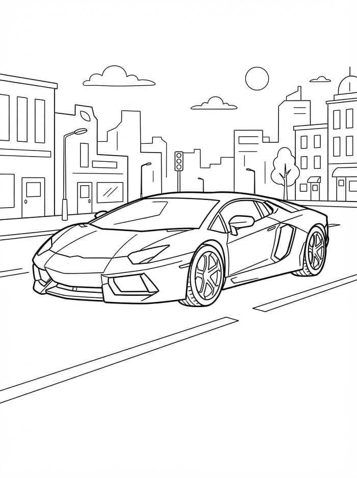 Lamborghini kleurplaat