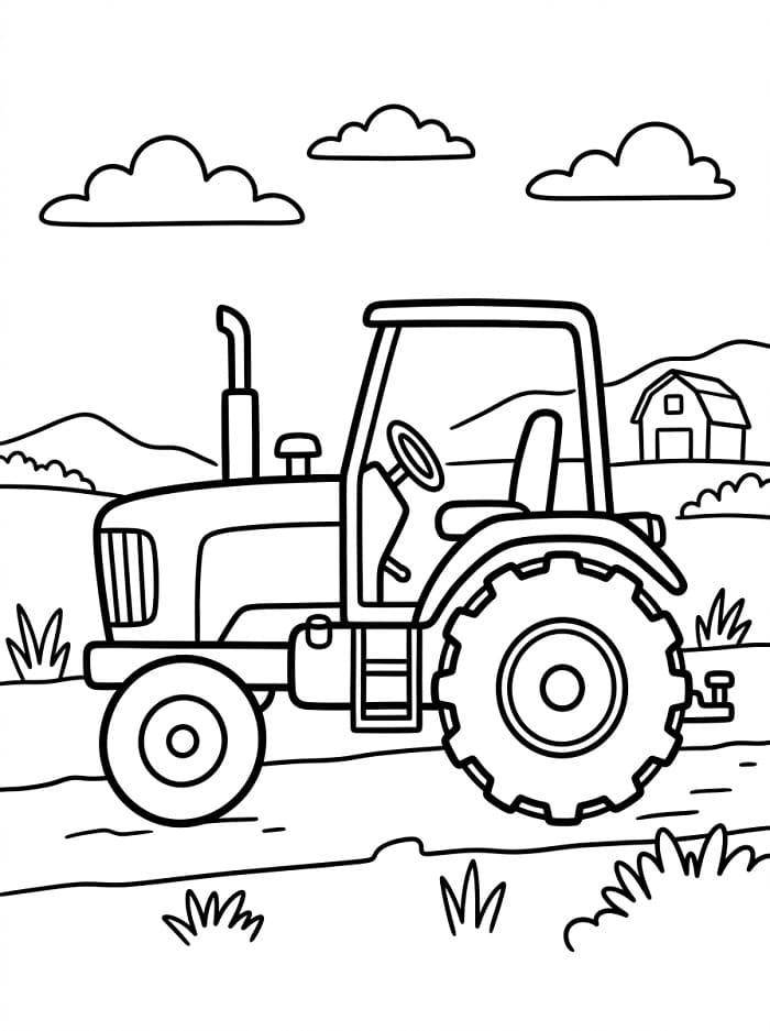 Een boerderijtractor
