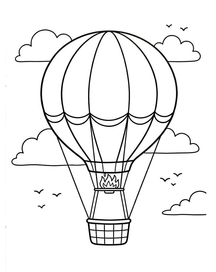 Een luchtballon in de lucht