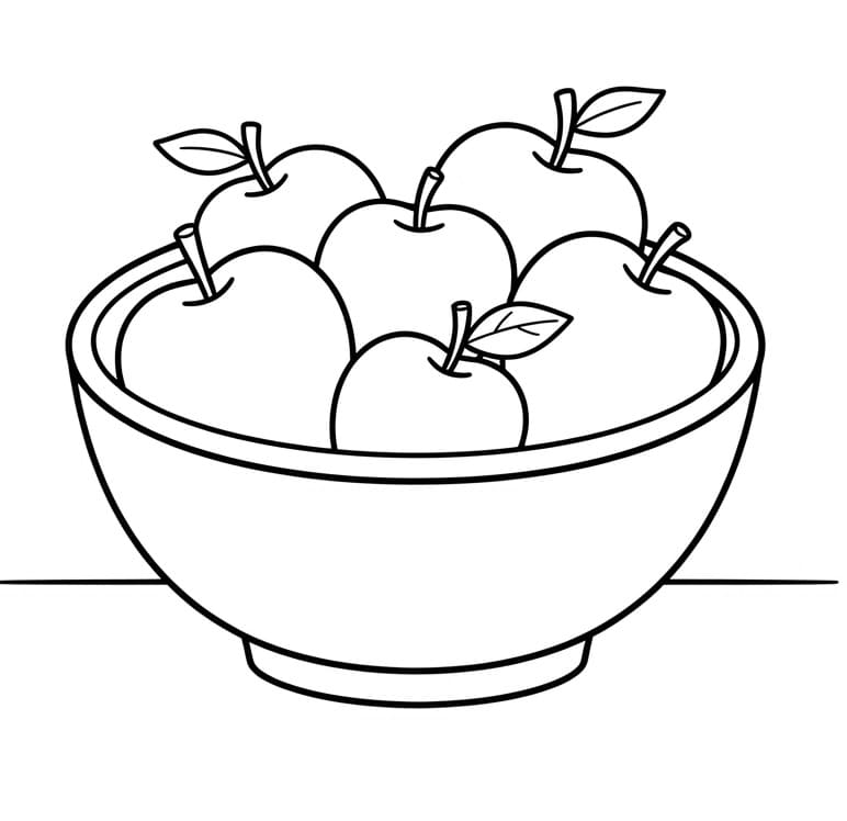 Een schaal met appels