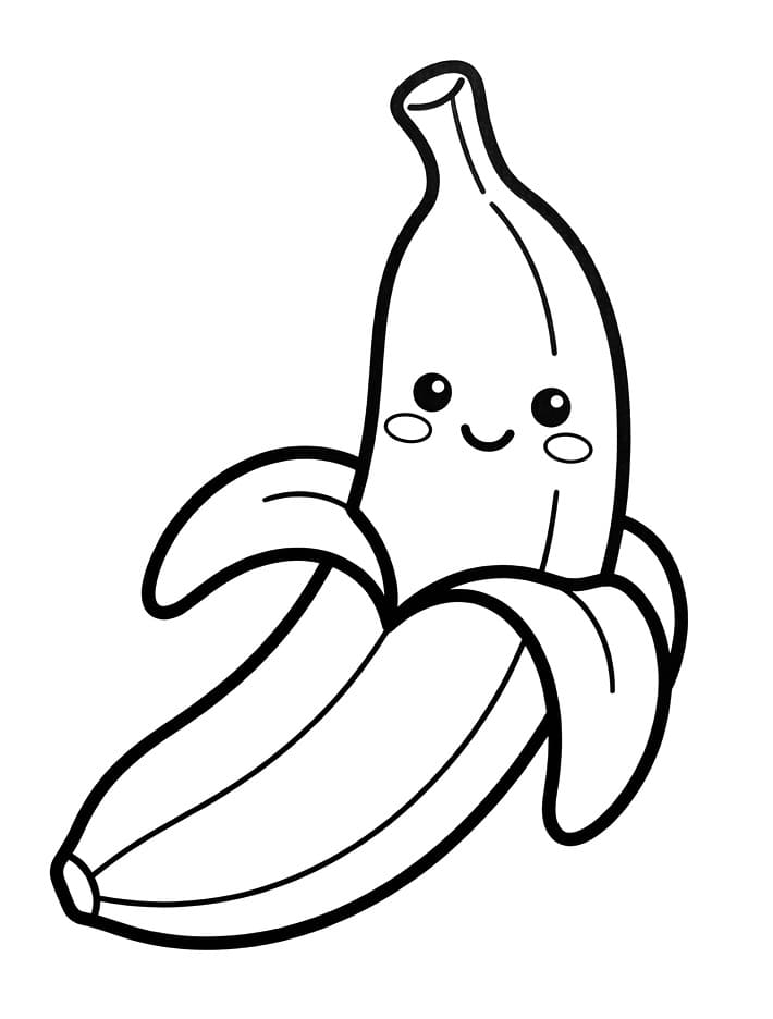 Een schattige banaan