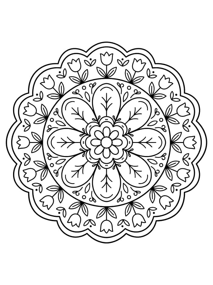 Eenvoudige Bloemenmandala