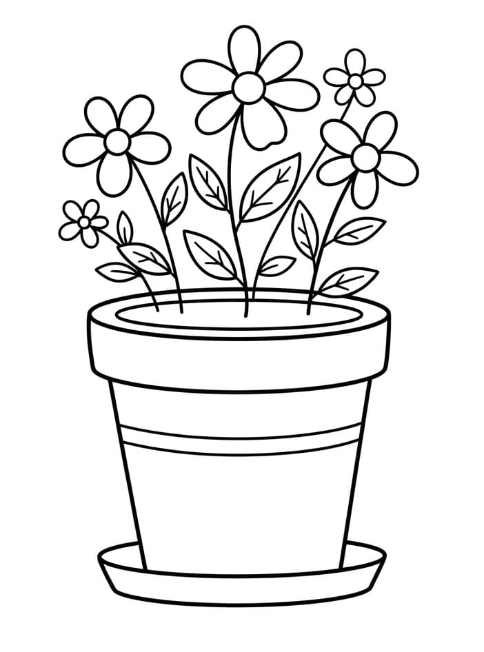 Eenvoudige Bloempot