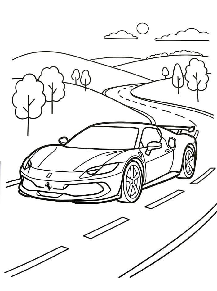 Ferrari kleurplaat