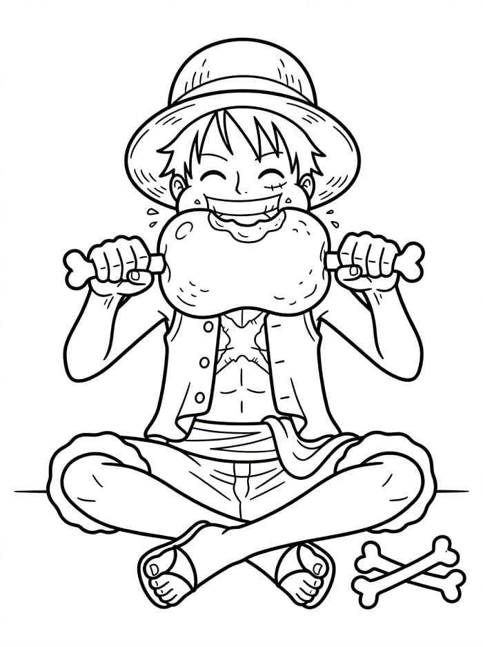 Geanimeerde Luffy