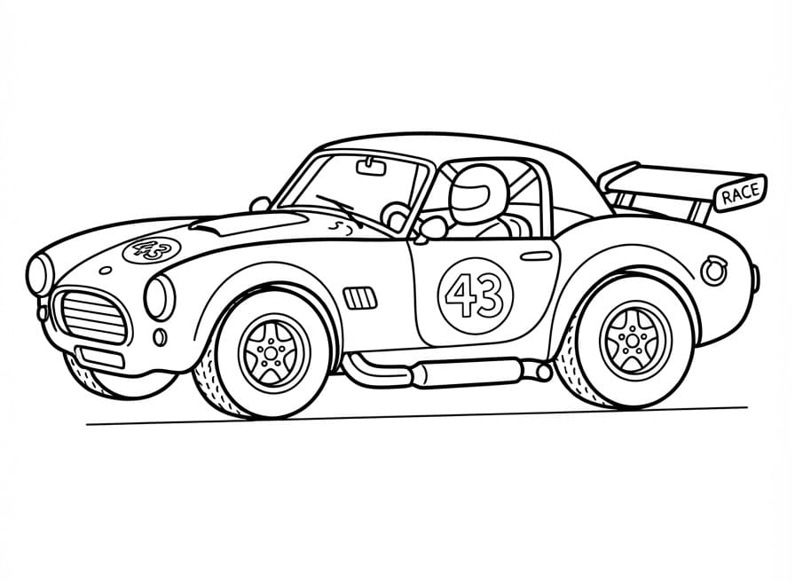 Geanimeerde raceauto