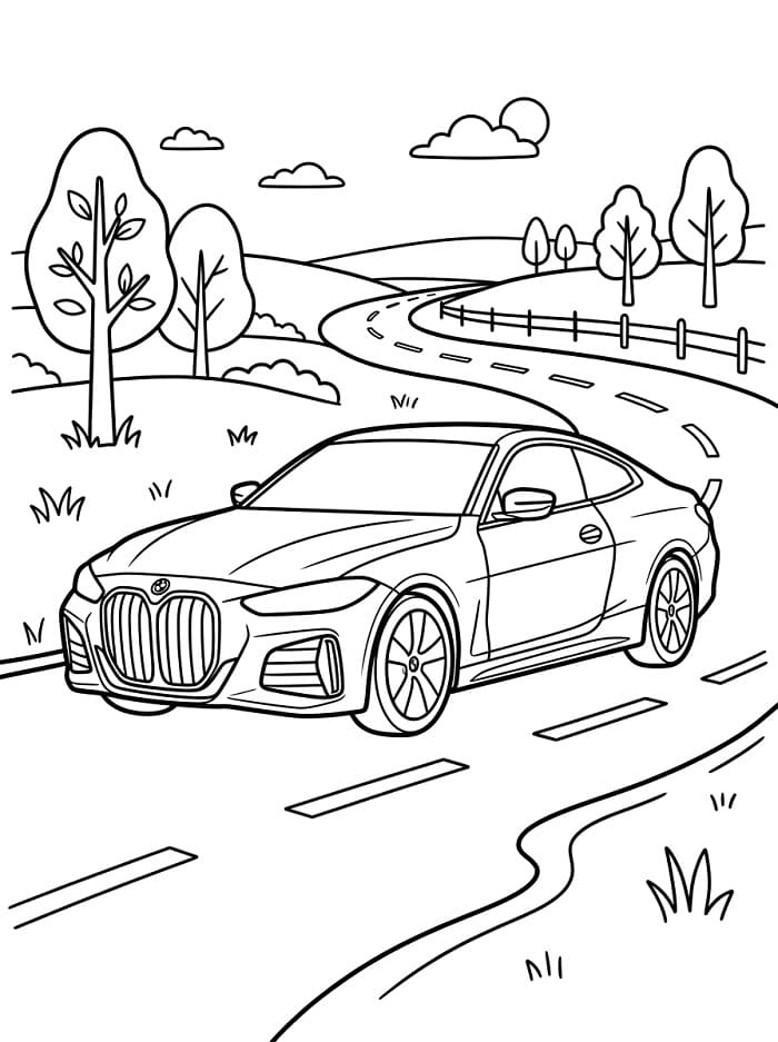 Gemakkelijke BMW kleurplaat