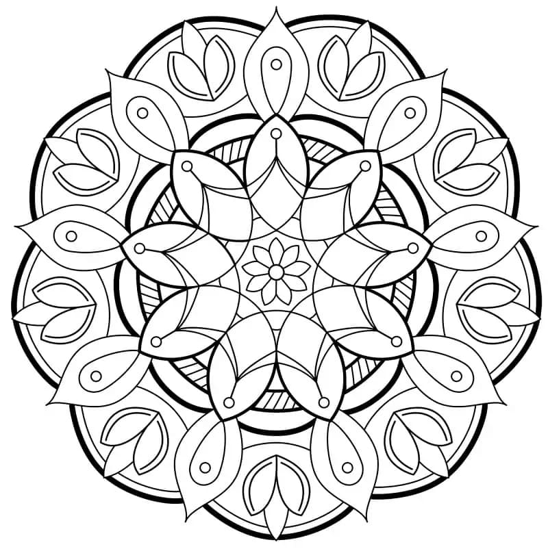 Geweldige Bloemenmandala