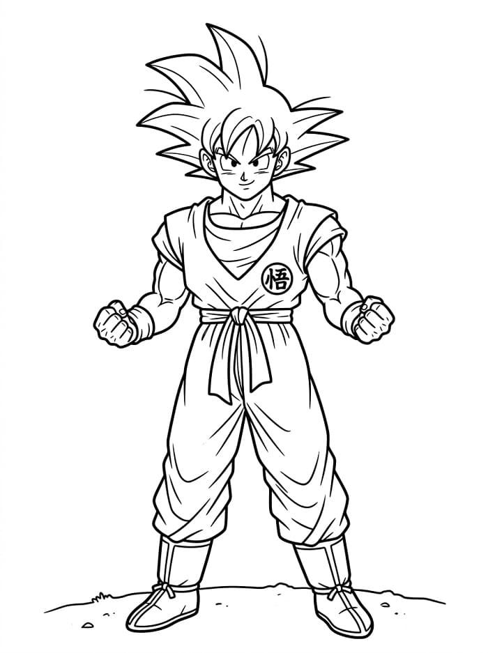 Son Goku kleurplaat