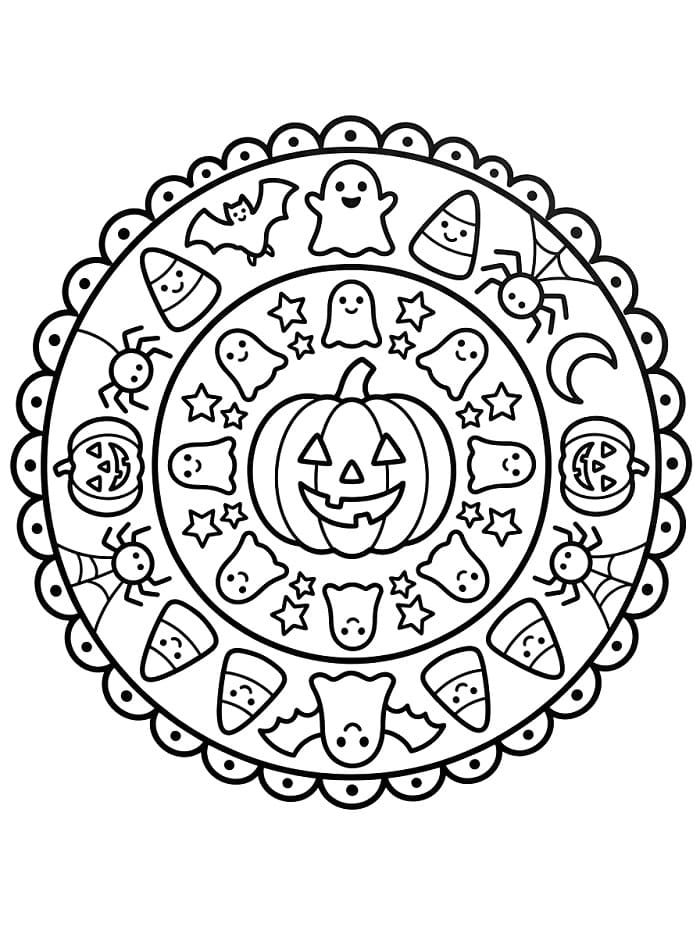 Geweldige Halloween Mandala
