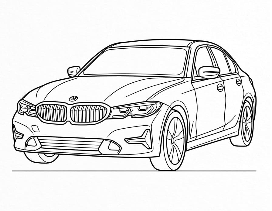 Gewone BMW kleurplaat