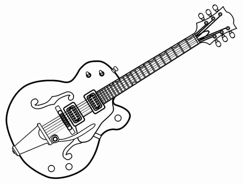Gitaar om Uit te Printen