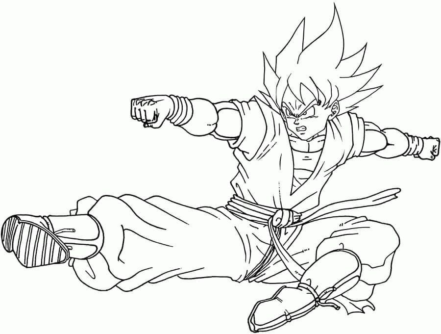 Goku Gratis Afdrukbaar
