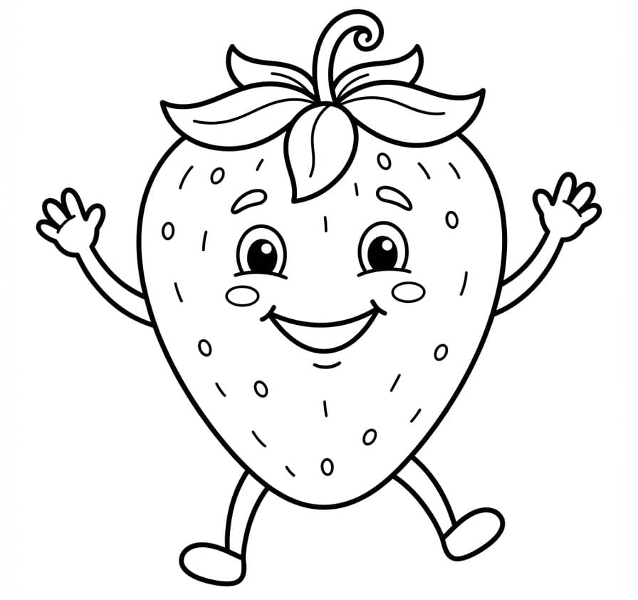 Grappige aardbei
